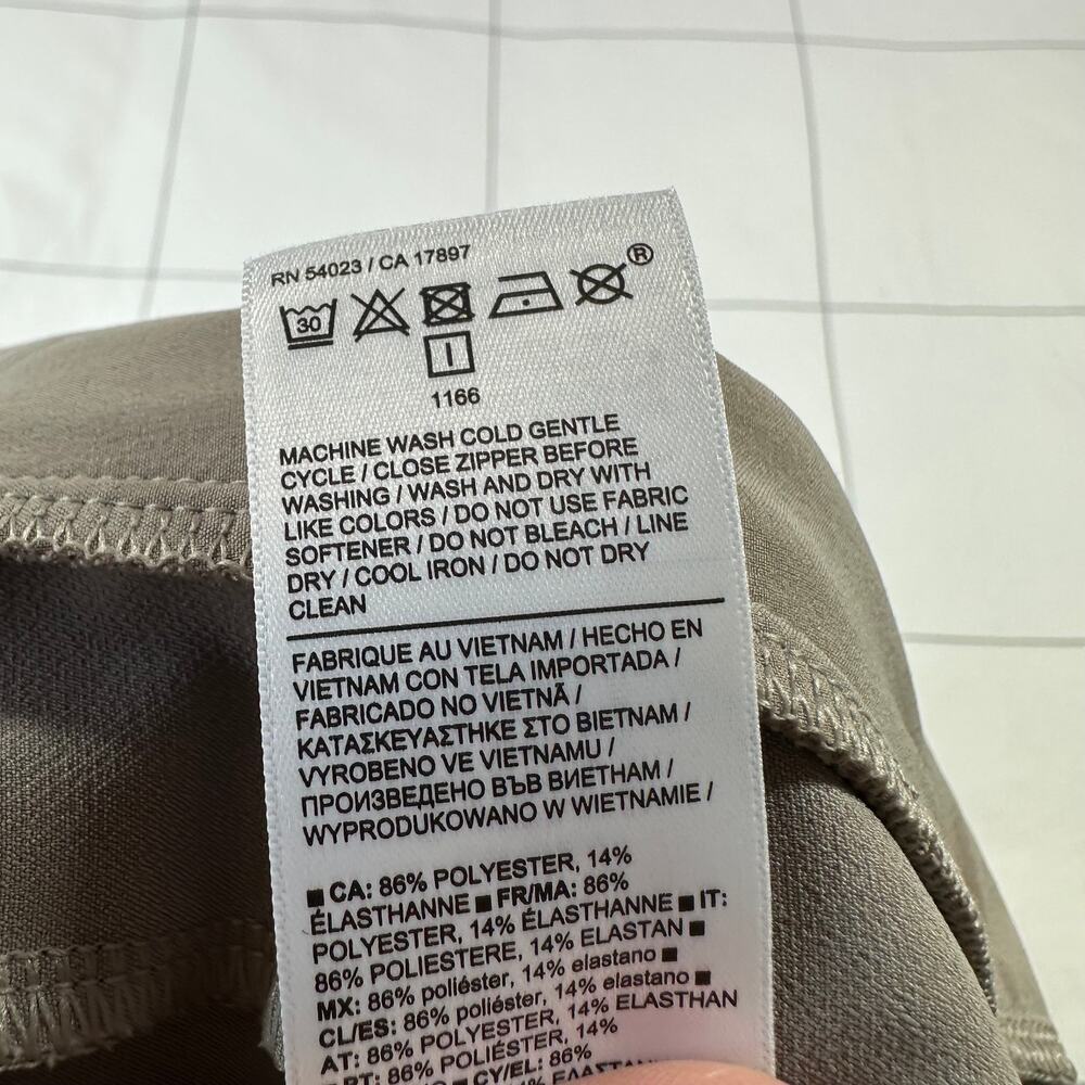 Athleta Pants Womens 2 Taupe Endless High Rise City Minimal Commute Work Pull On - Picture 7 of 13
